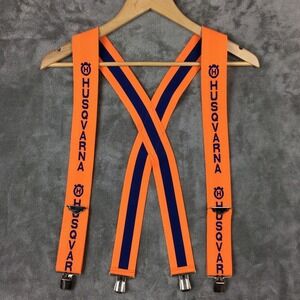Husqvarna Suspenders Adjustable Clip On 2 inch Orange Chainsaw Logging Arborist